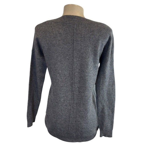 100% Cashmere Gray Pullover Long Sleeve Sweater Tunic Bateau Neckline *No Size - Picture 3 of 5